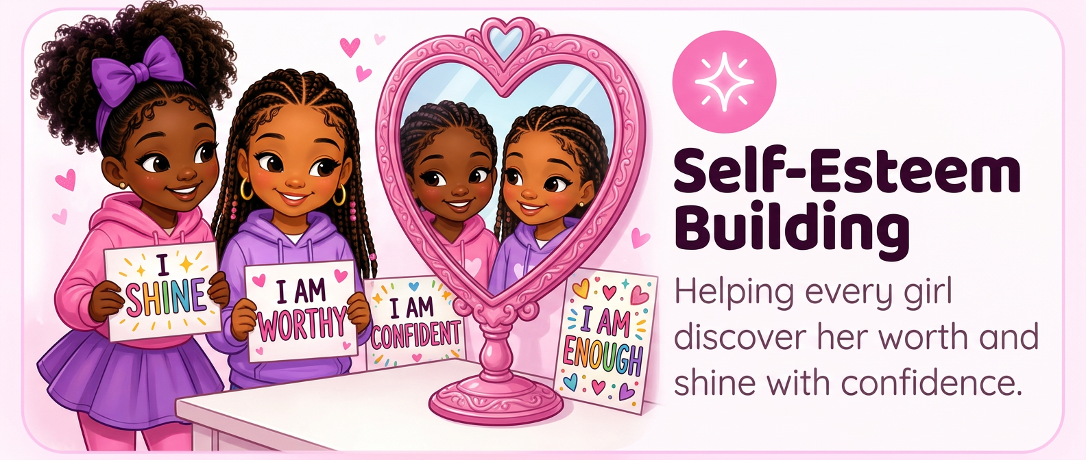 Self-Esteem Building — Helping every girl discover her worth and shine with confidence.
